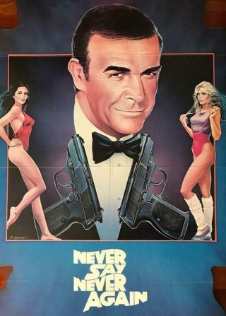 NEVER SAY NEVER AGAIN 1983 James Bond Sean Connery THEATRICAL STANDEE 4