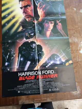 Blade Runner (1982) Movie Poster - Single - Sided - Folded,  Harrison Ford