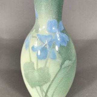 ROOKWOOD Pottery Iris Glaze Vase with Violets by FREDERICK ROTHENBUSCH,  1901 10