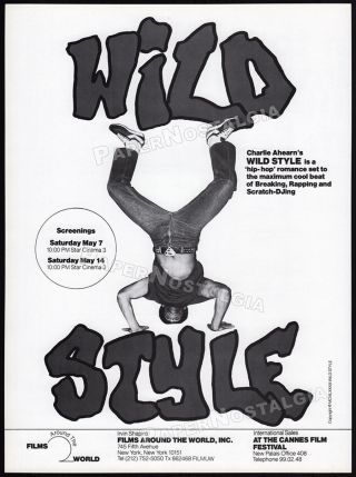 Wild Style_original 1983 Trade Ad Promo_poster_grandmaster Flash_lee Quinones
