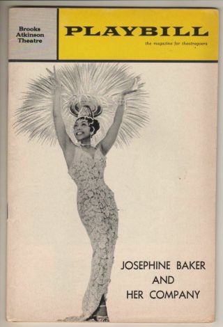 " Josephine Baker And Her Company " Broadway Playbill 1964 Geoffrey Holder