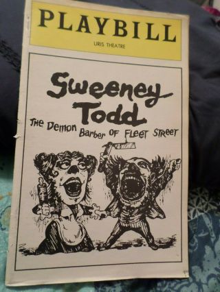 Sweeney Todd Playbill 1979 Angela Lansbury Len Cariou Victor Garber