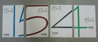 Rare Set Of Four Wire Promo Posters For The 154 Lp Harvest Uk 1979 Rare