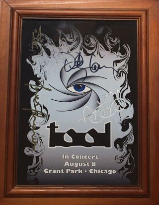 Tool Band Signed 2009 Chicago Lollapalooza Concert Framed Print Poster Tour 2010