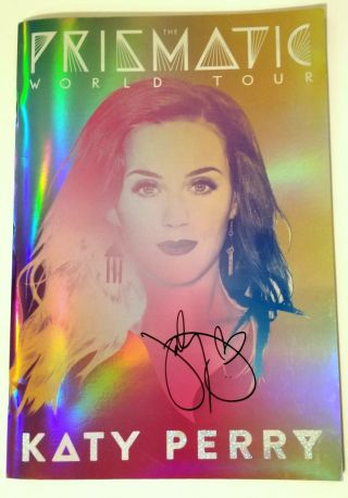 Katy Perry Real Hand Signed Prismatic World Tour Program Jsa Autographed
