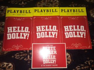Bette Midler/donna Murphy/bernadette Peters Hello Dolly Playbills And Postcard