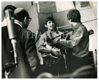 Beatles John Lennon George Harrison 1963 Vintage Emi Studios Dezo Hoffman Photo