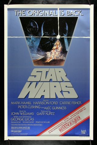 Star Wars ✯ Cinemasterpieces Movie Poster Revenge Of The Jedi 1982r