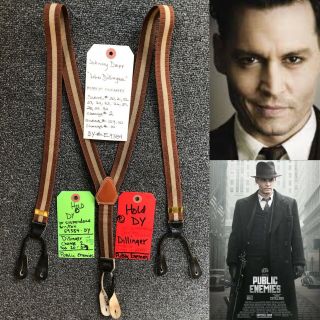 Johnny Depp’s Screen Worn Suspenders From The Film “ Public Enemies”