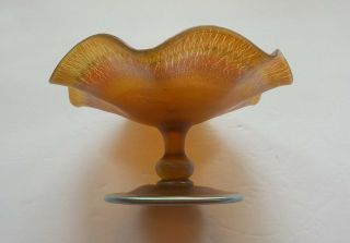 L.  C.  Tiffany Favrile Gold Iridescent Art Glass Flower Form Compote
