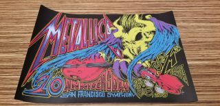 Metallica S&m2 Concert Poster By Squindo Chase Center 9/6/2019