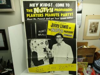 The Nutty Professor & Planters Peanuts Promotional Movie Poster And Party