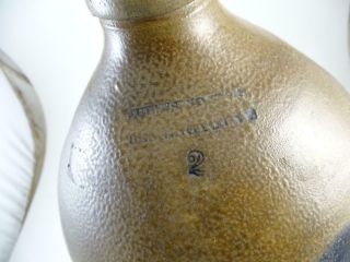 Antique 1800s Stoneware Salt Glaze Jug Julius Norton Bennington VT Ovoid Crock 3