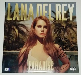 Lana Del Rey Signed Autographed Paradise Ep Vinyl Album W/blue Velvet & Ride Gai