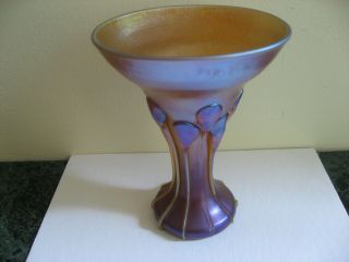 Lct Louis Comfort Tiffany Small Vase Signed Favril
