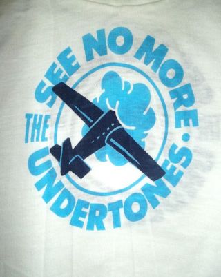 Vintage The Undertones 1980 See No More Promo Tour Concert Punk T - Shirt Ramones