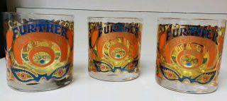 3 Georges Briard Rocks Glasses Further Psychedelic Acid Test For Drop Ins Rare