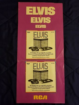 Elvis Presley 50 Gold Award Hits Vol 1 Rare Poster Ad Record Store Rca 1970