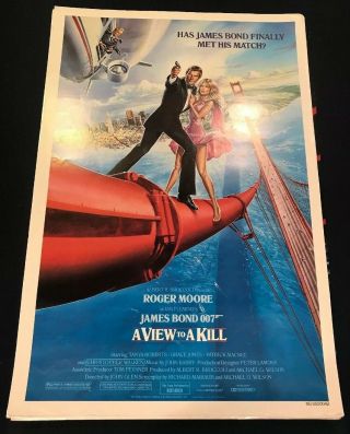 A View To A Kill (1985) Movie Poster Rolled Dan Gouzee Artwork P1