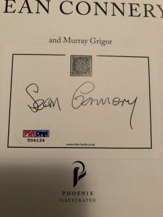 Sean Connery Signed Autographed Book Plate Psa/dna Authenticated