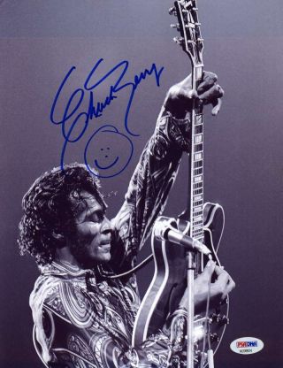Chuck Berry Psa Dna Hand Signed Authentic 8x10 Photo Autograph