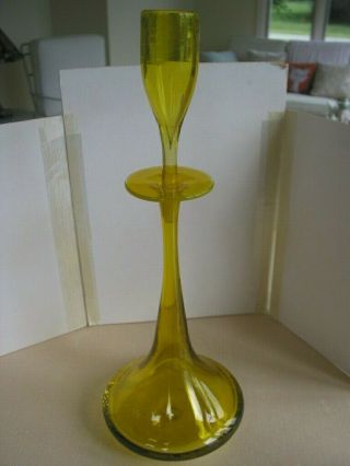 Blenko Husted Design Shot Glass Decanter Lemon Yellow Hard - To - Find Color