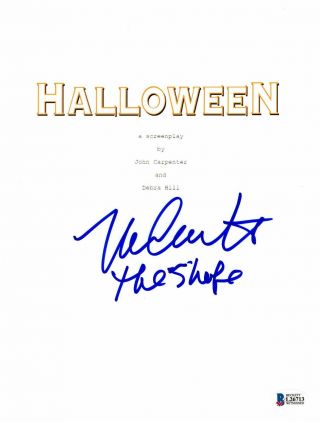 Nick Castle Signed Autographed Halloween Full Movie Script Beckett Bas 1