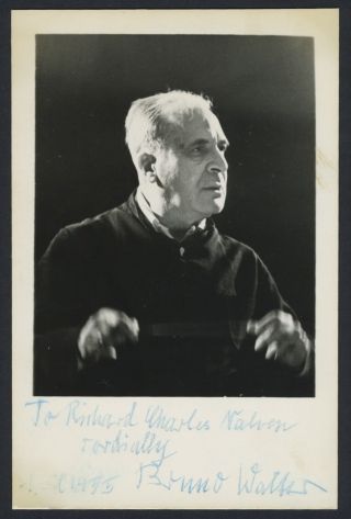 Bruno Walter (conductor) : Signed Photograph