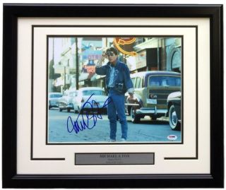 Michael J.  Fox Signed Framed 11x14 Back To The Future Photo Psa U73131