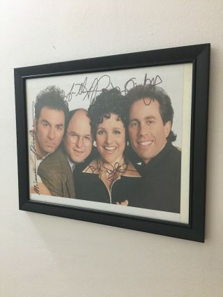 Seinfeld Authentic Cast Signed Autographed X4 Framed Photo