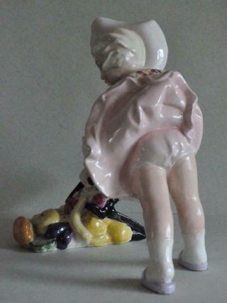 Rare Vintage Lenci Essevi Vachetti Statue Pottery Porcelain Figurine Girl Italy 3