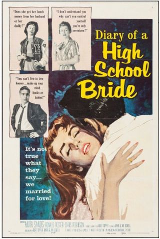 Diary Of A High School Bride (american International,  1959) Movie Poster.