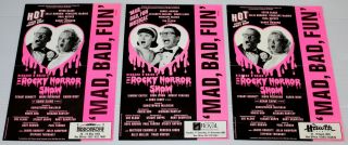 Rocky Horror Show - 1992 Uk Tour - X3 Posters - Daniel Abineri - Peter Blake