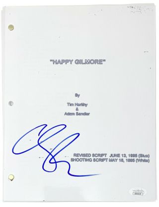 Adam Sandler Signed Happy Gilmore Full Movie Script Jsa Dd5518