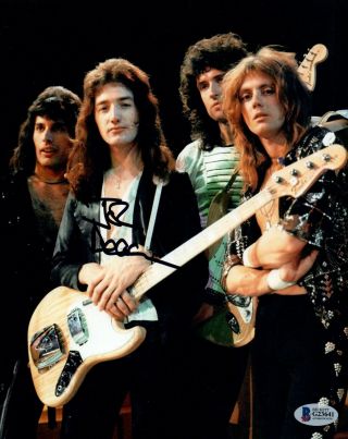 John Deacon Signed Autographed 8x10 Photo Queen Bassist Beckett Bas,  Proof