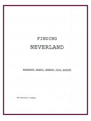 Finding Neverland Broadway Musical Script