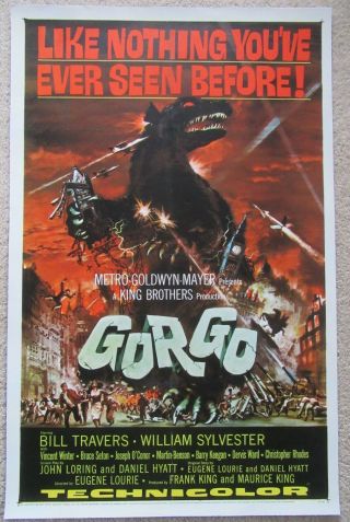 Gorgo 1961 1sht Movie Poster Linen Joseph Smith Art Ex