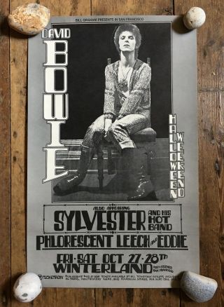 1972 David Bowie Concert Poster - Ziggy Stardust Era Sylvester Us Show