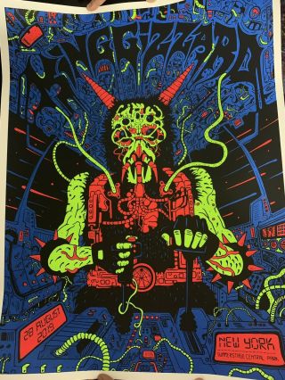 King Gizzard And The Lizard Wizard Tour Poster Nyc Summerstage 14/200 Rare