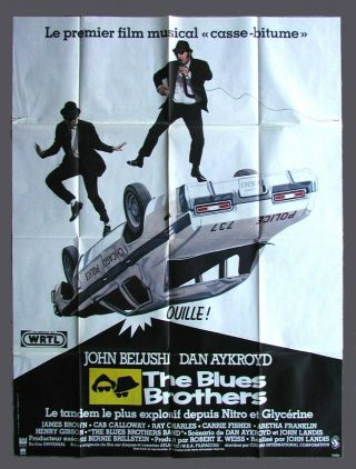 The Blues Brothers John Belushi French Movie Poster 1980 Cinemasterpieces