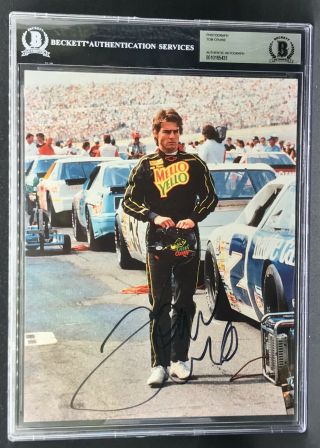 Tom Cruise " Days Of Thunder " Cole Trickle Signed Autographed Photo Beckett Bas