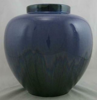 Fulper 10 " Collared Vase In Blue Flambe Oil - Spot Glazes C1917 - 27 F678