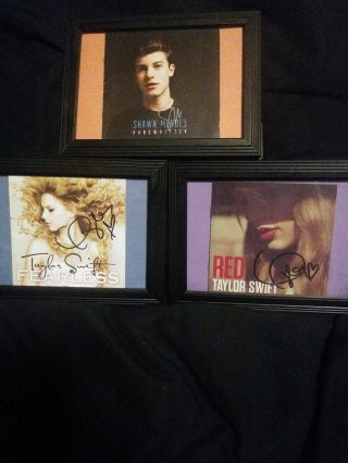 TAYLOR SWIFT SHAWN MENDES AUTOGRAPHED 