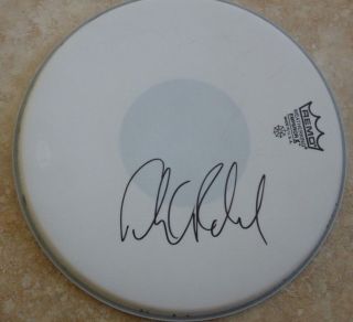 Phil Rudd Ac/dc Signed Autographed Bas Beckett Certified 12 " Drumhead
