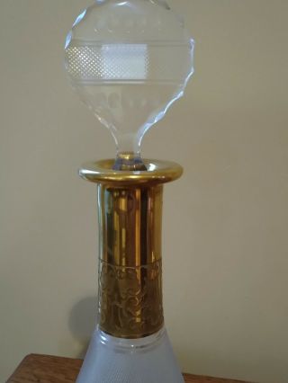 Vintage MOSER Splendid Gold Trim Crystal Wine Glasses PERFECT Decanter bottle 5