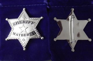 Andy Griffith Show Sheriff Mayberry Badge Prop Seen On Tv Show Jim Nabors
