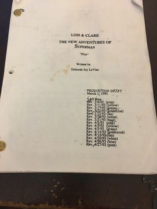 1993 Lois & Clark The Adventures Of Superman Pilot Production Draft Script
