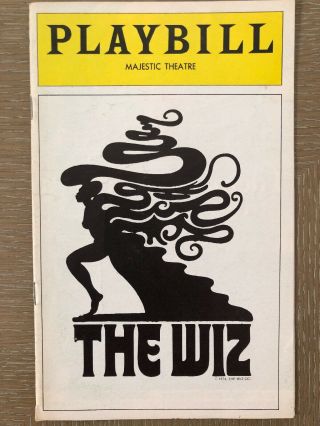The Wiz Playbill July 1975 Majestic Theatre Stephanie Mills N Tiger Haynes