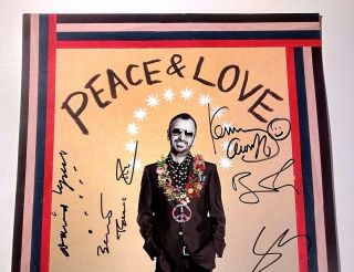 RINGO STARR 2014 DAVID LYNCH FOUNDATION EVENT POSTER SIGNED BY 7 w/ COX RARE 5