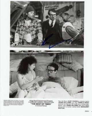 Robin Williams Autographed 10x8 Black And White Photo With